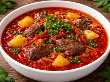 Борщ с говядиной