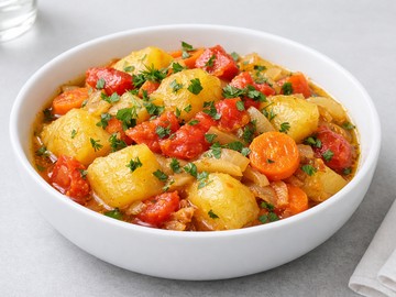 Картофель с овощами