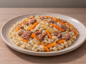 Перловая каша с тушенкой