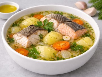 Уха (3 вида рыбы)