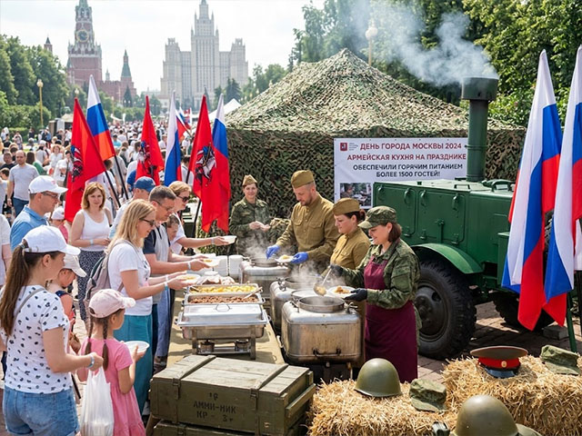 Полевая кухня на День города Москвы 2024