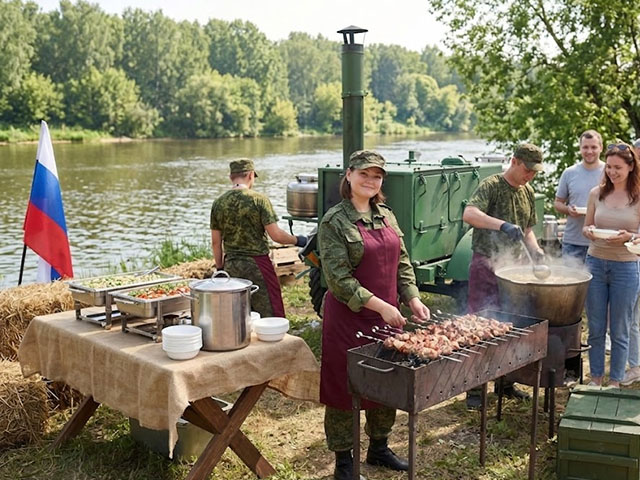 Выездная кухня на летний корпоратив за городом